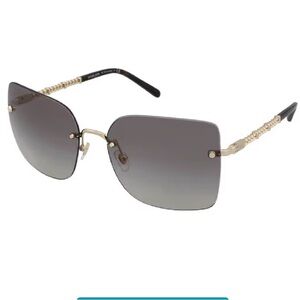 Michael Kors 1057 Aurelia 101411 Gold Frame Sunglasses with Gray Lenses